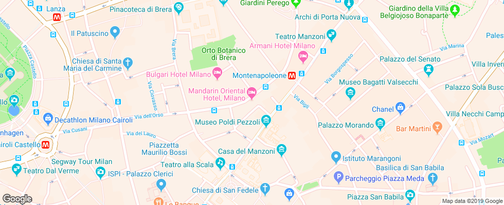 Отель Mandarin Oriental на карте Италии