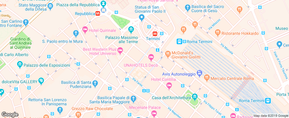 Отель Massimo D Azeglio на карте Италии
