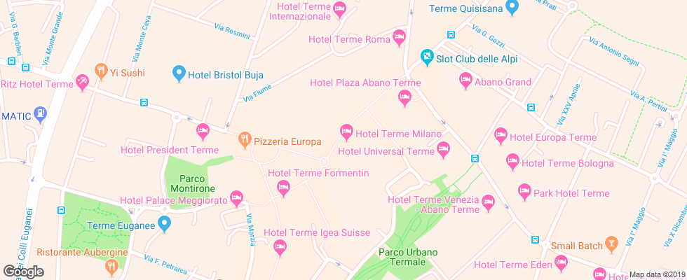 Отель Milano Hotel Abano-Terme на карте Италии