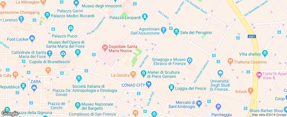 Отель Monna Lisa на карте Италии