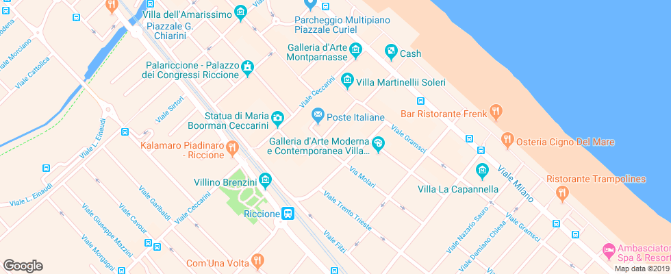 Отель New Zanarini на карте Италии