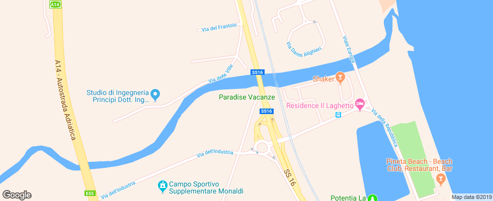 Отель Paradise Hotel Village на карте Италии