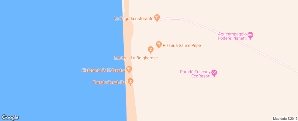 Отель Paradu Tuscany Ecoresort на карте Италии