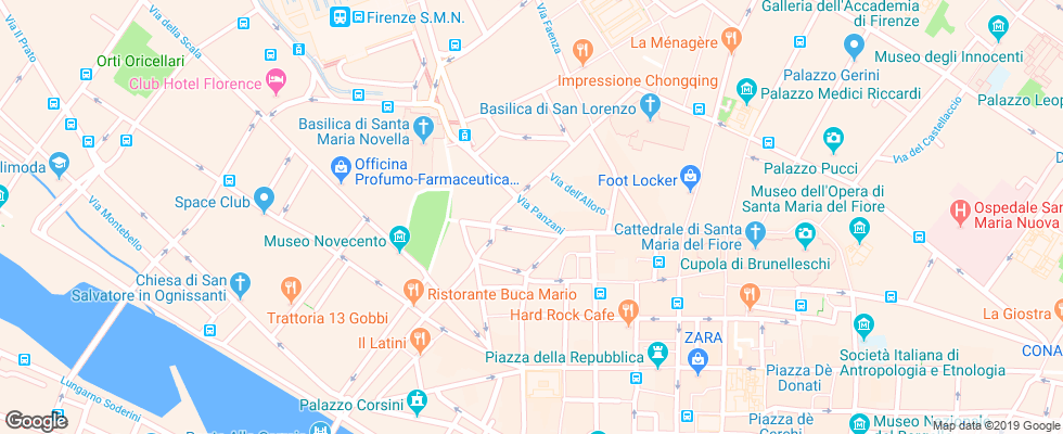 Отель Paris на карте Италии