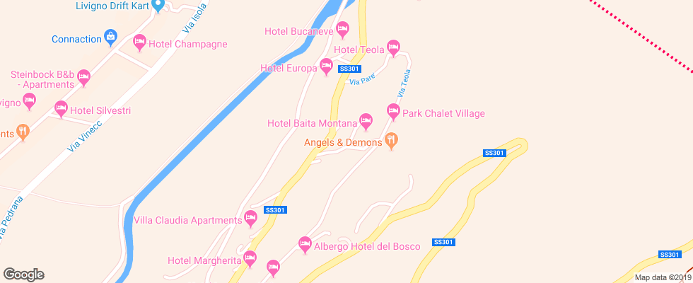 Отель Park Chalet Village на карте Италии