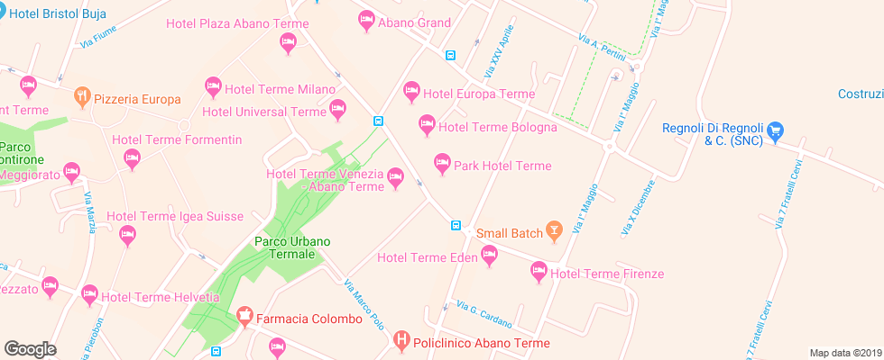 Отель Park Terme на карте Италии