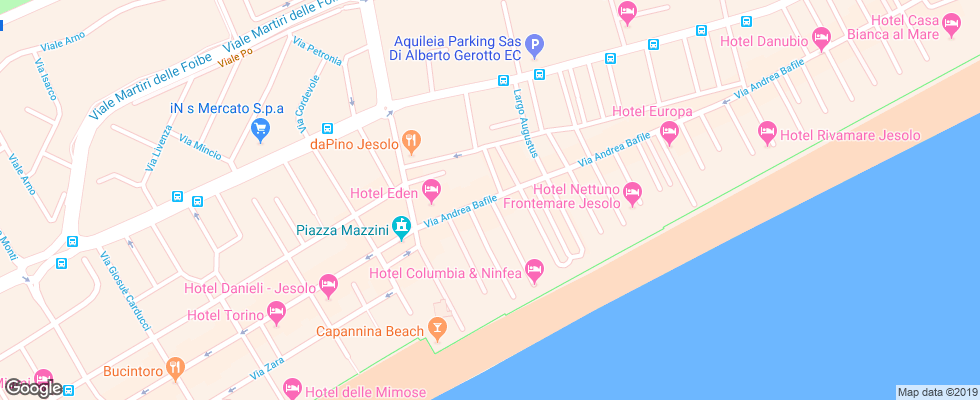 Отель Piccadily на карте Италии