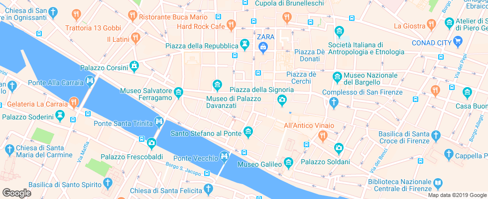 Отель Pierre на карте Италии