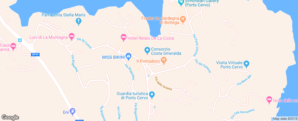 Отель Pitrizza на карте Италии
