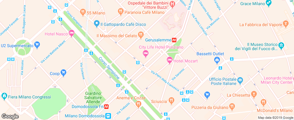Отель Poliziano Fiera на карте Италии