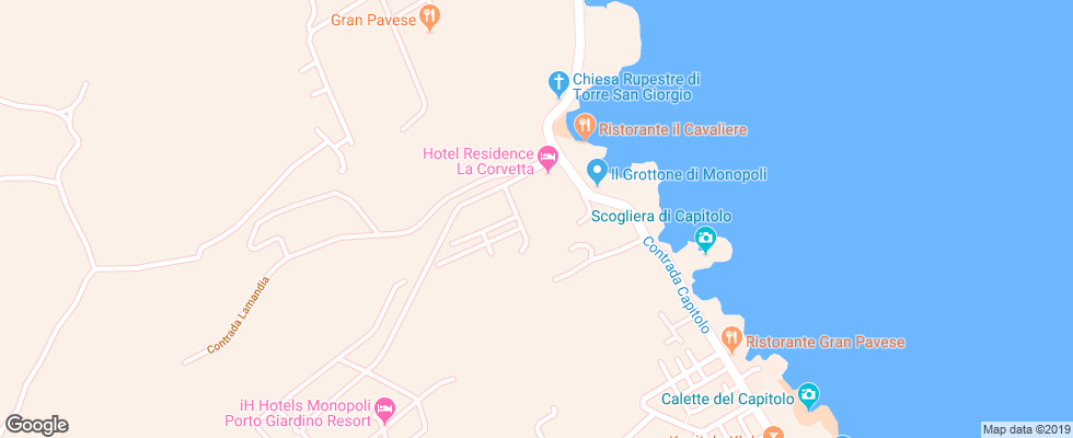 Отель Porto Giardino на карте Италии