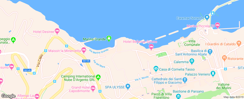 Отель Regina Sorento на карте Италии