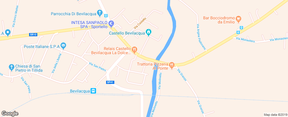 Отель Relais Castello Bevilacqua на карте Италии