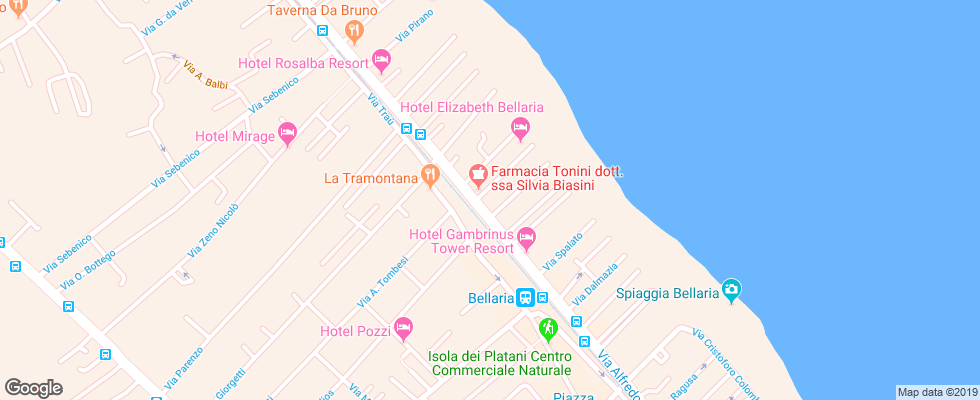 Отель Residence & Suites Bellaria на карте Италии