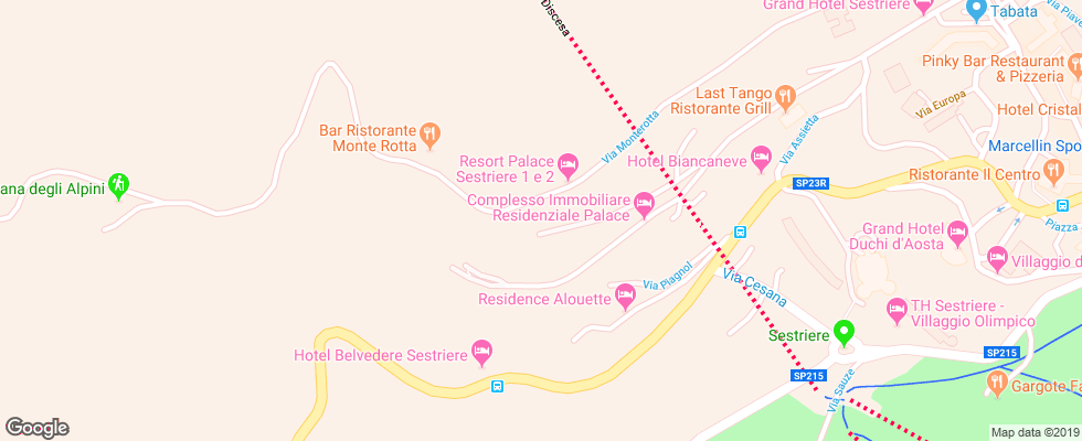 Отель Residence Club Palace 1 & 2 на карте Италии