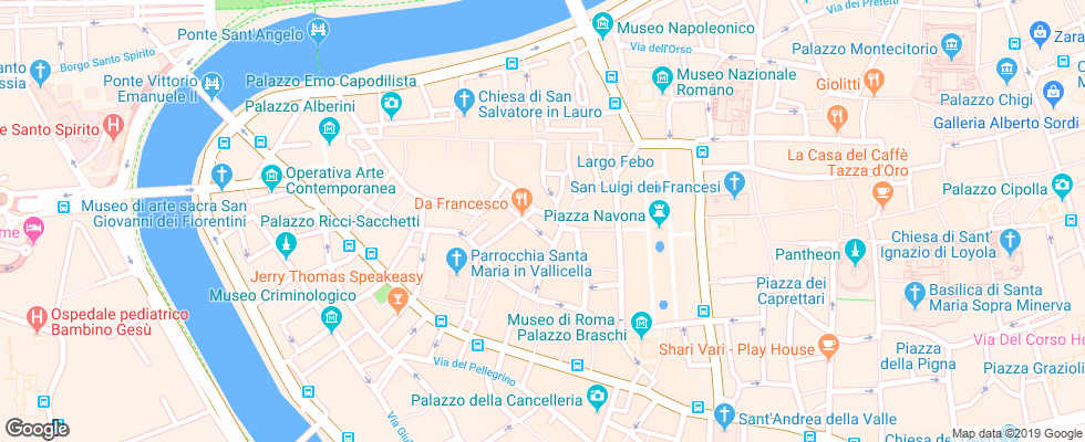 Отель Residence Navona Palace на карте Италии