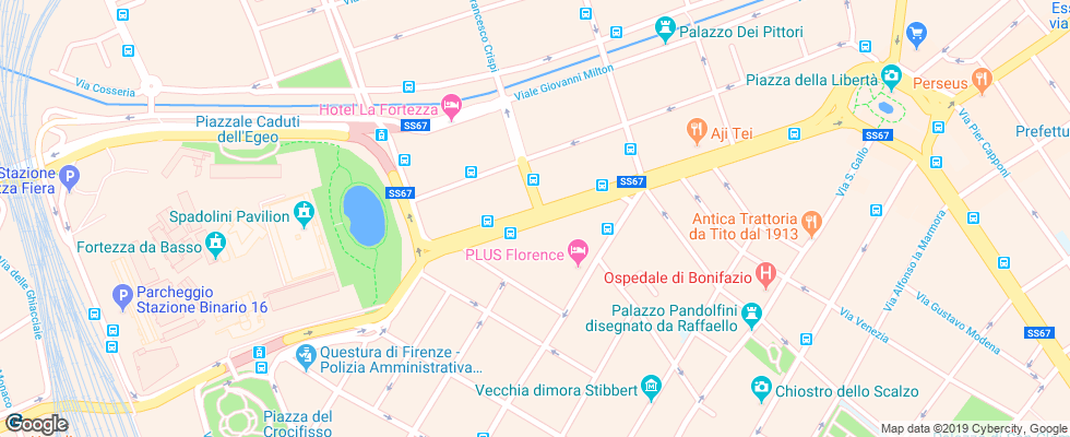 Отель Residenza Fiorentina на карте Италии