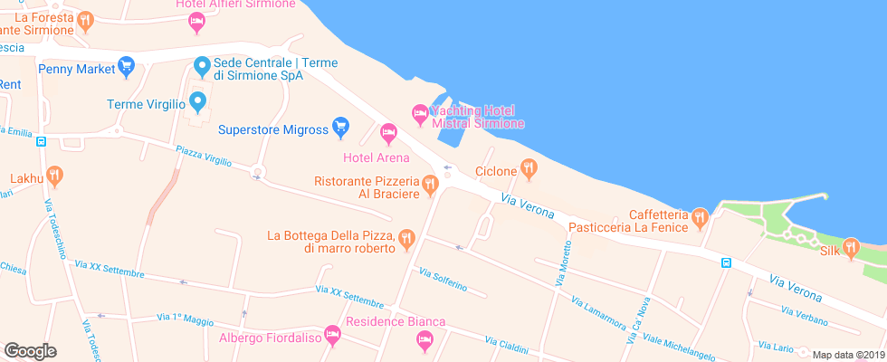 Отель Riel на карте Италии