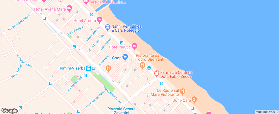 Отель Riviera Mare на карте Италии