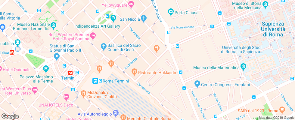 Отель Roma Da Noi на карте Италии