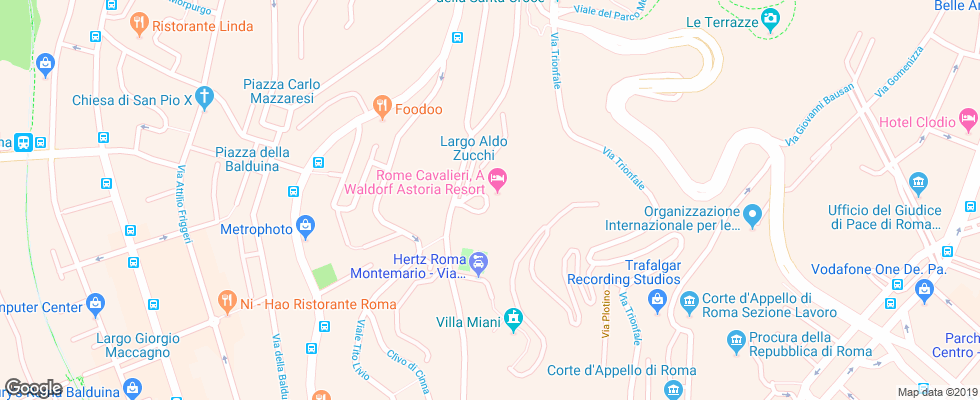 Отель Rome Cavalieri Waldorf Astoria на карте Италии