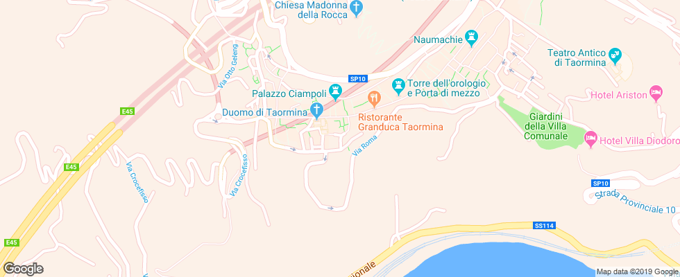 Отель San Domenico Palace на карте Италии
