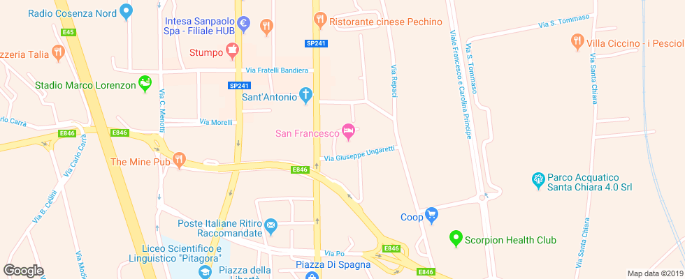 Отель San Francesco Kalabria на карте Италии