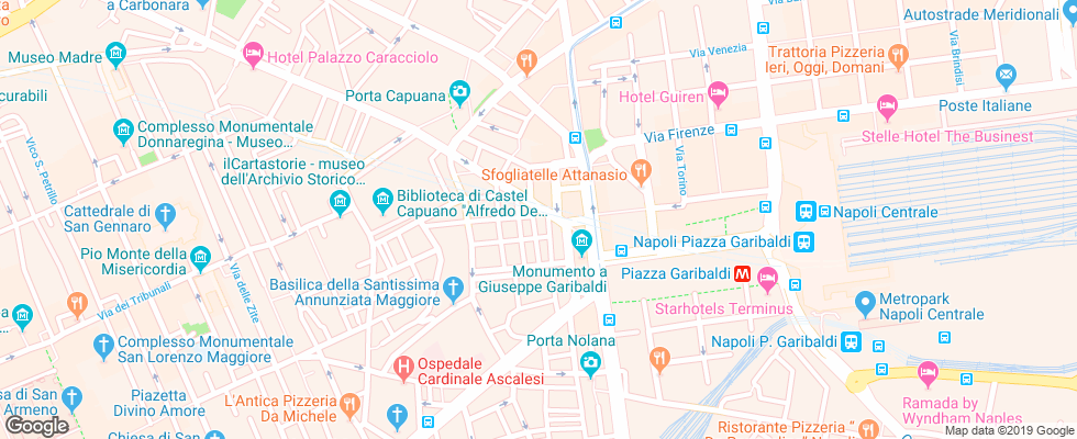 Отель San Giorgio Neapol на карте Италии