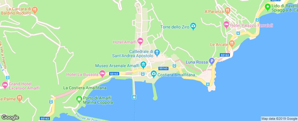 Отель Santa Caterina Hotel Amalfi на карте Италии