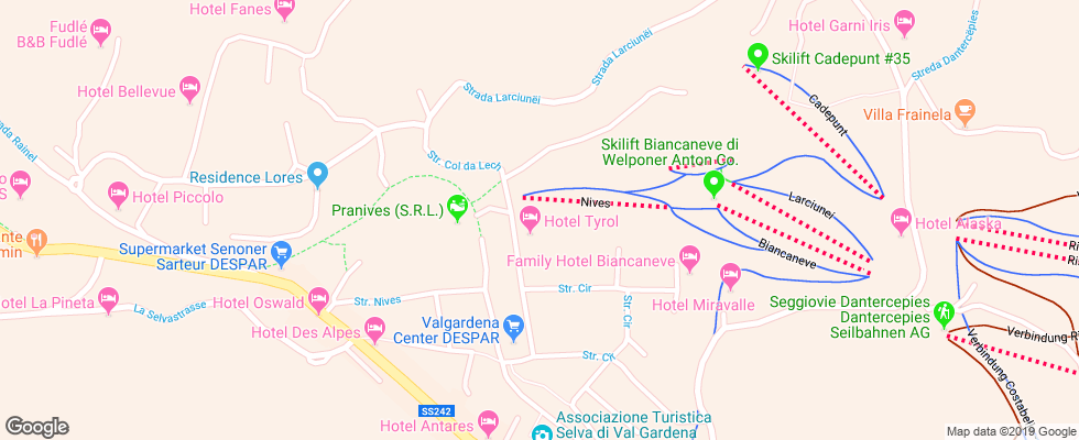 Отель Serena на карте Италии