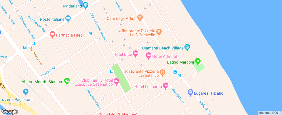Отель Silvie Rose на карте Италии