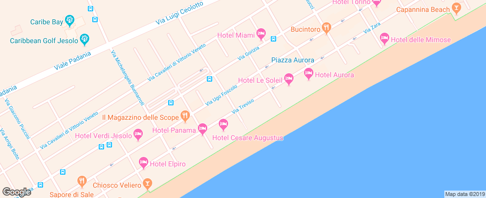 Отель Sofia Lido Jesolo на карте Италии