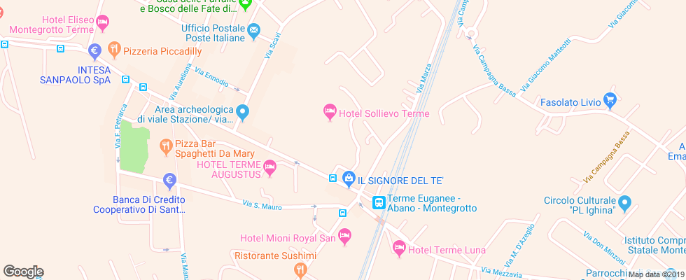 Отель Sollievo Terme на карте Италии