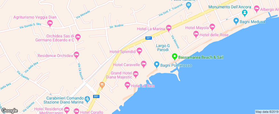 Отель Splendid Diano Marina на карте Италии