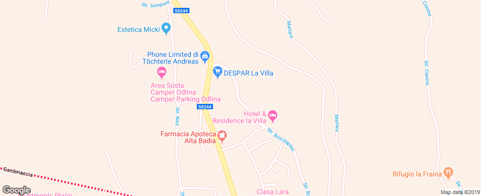 Отель Sporthotel Astoria на карте Италии