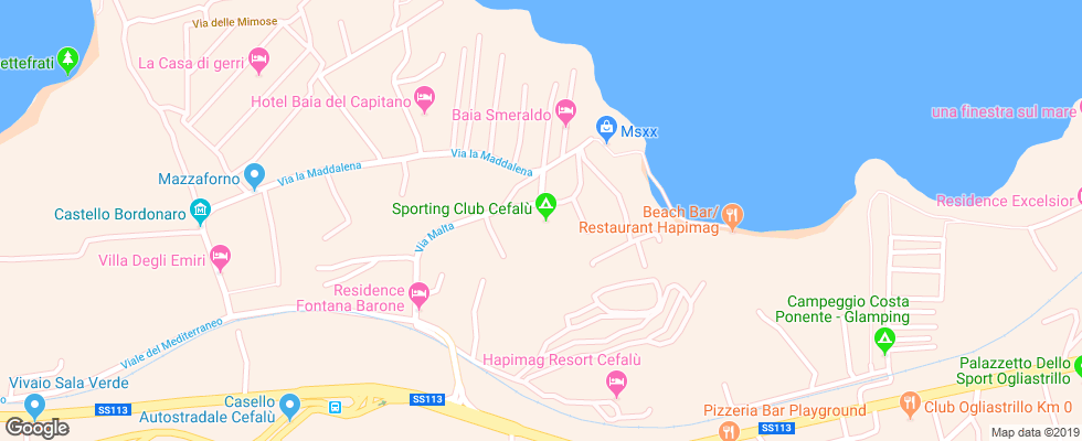 Отель Sporting Club на карте Италии