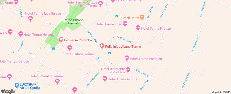 Отель Terme Alexander Palace на карте Италии