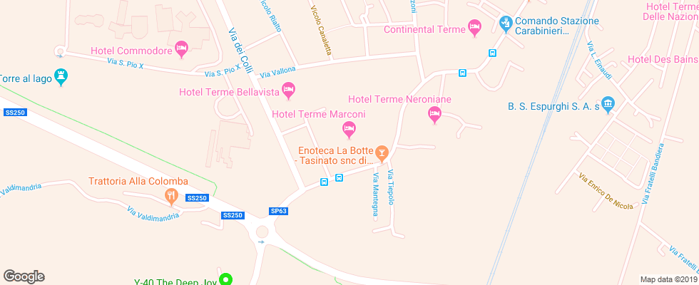 Отель Terme Marconi на карте Италии