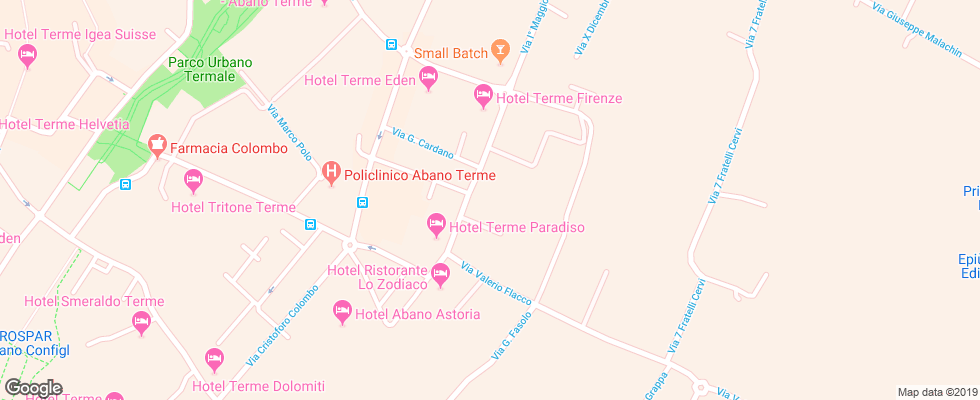 Отель Terme Metropole на карте Италии