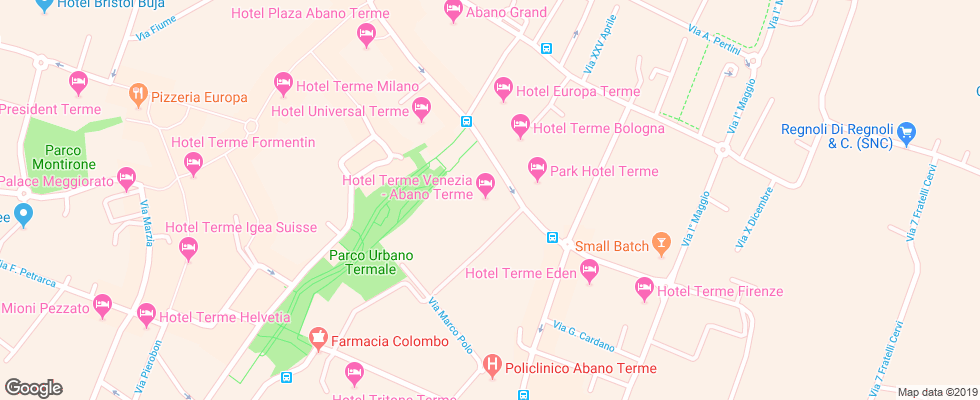 Отель Terme Venezia на карте Италии