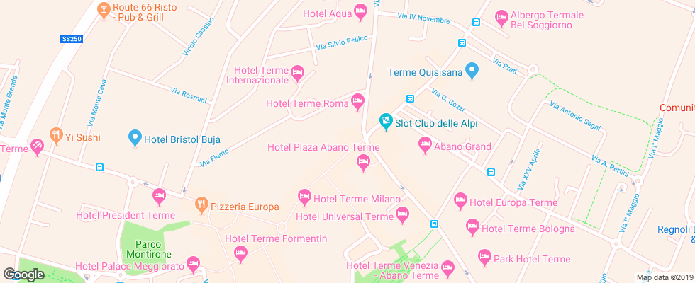 Отель Terme Villa Pace на карте Италии