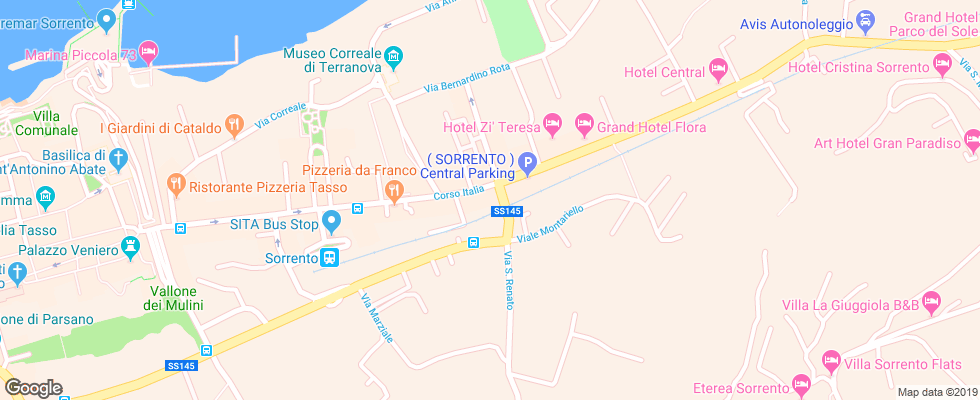 Отель Tourist Sorrento на карте Италии
