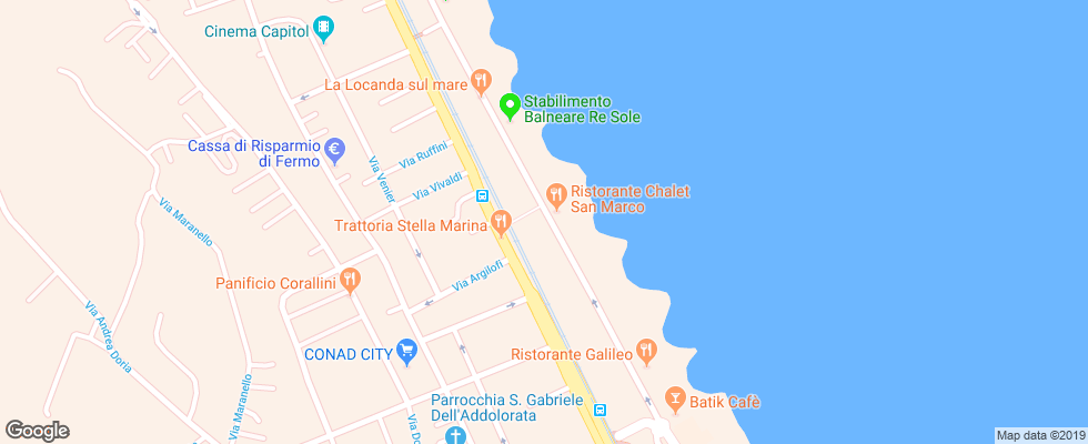 Отель Venus Hotel на карте Италии
