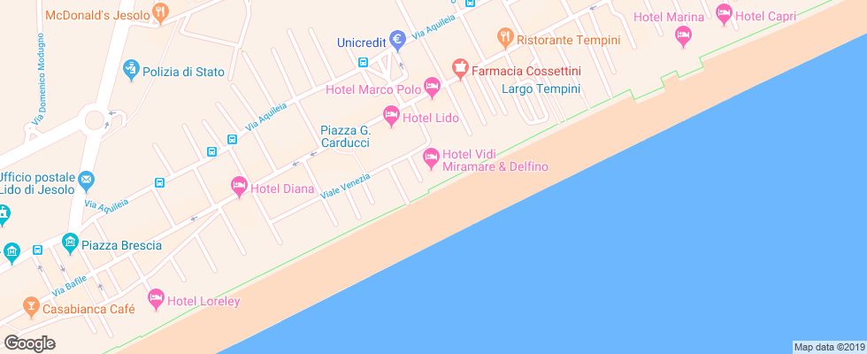 Отель Vidi Miramare & Delfino на карте Италии