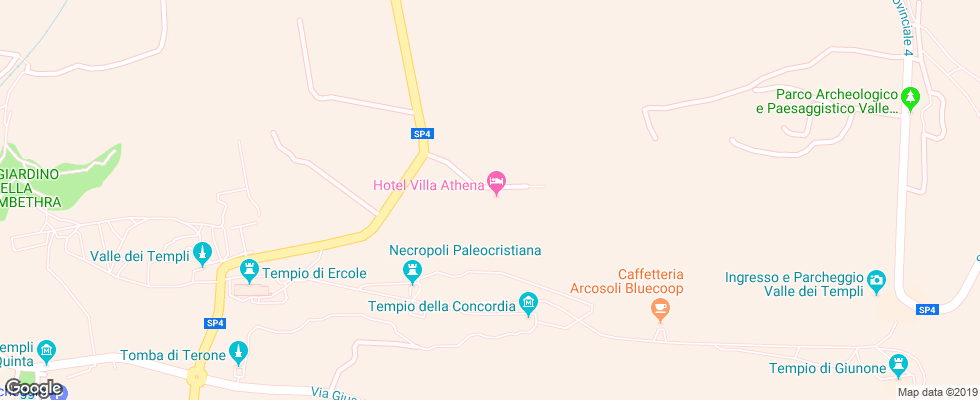 Отель Villa Athena Agrigento на карте Италии