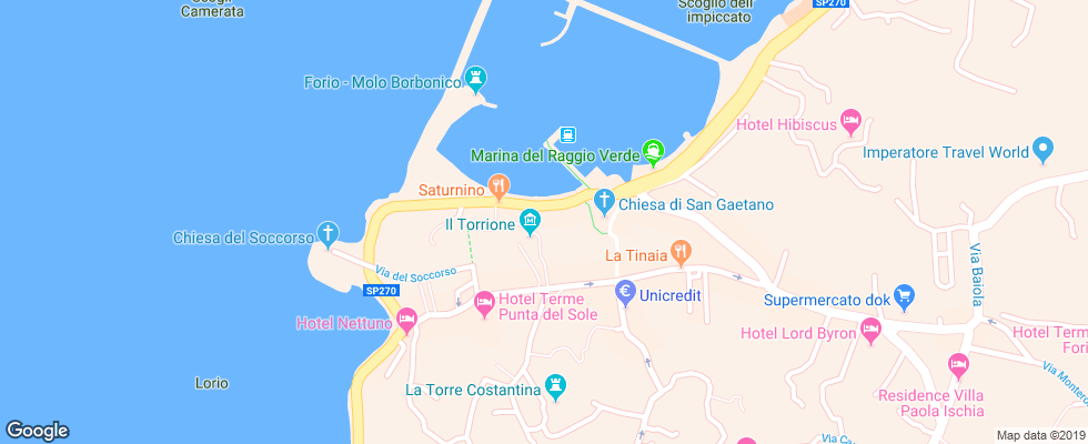 Отель Villa Carolina Forio на карте Италии