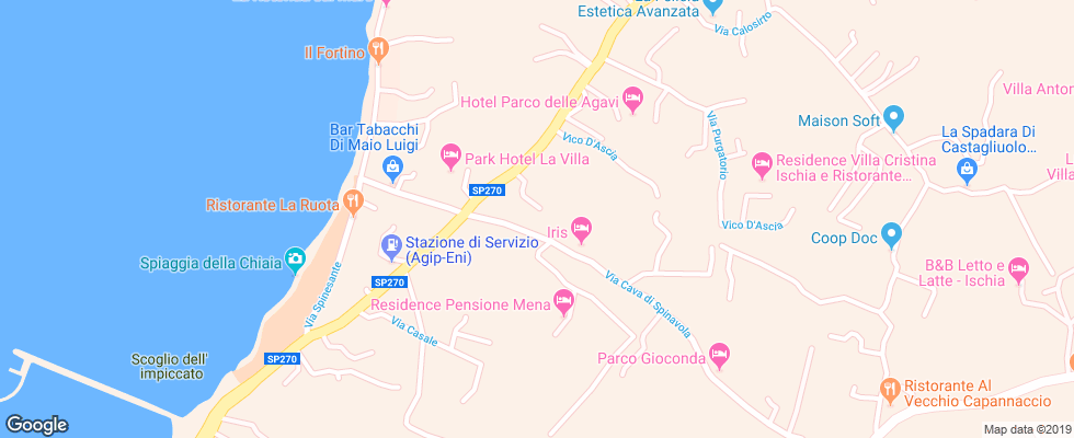 Отель Villa Da Franco на карте Италии