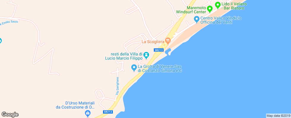 Отель Villa Irlanda Gaeta на карте Италии