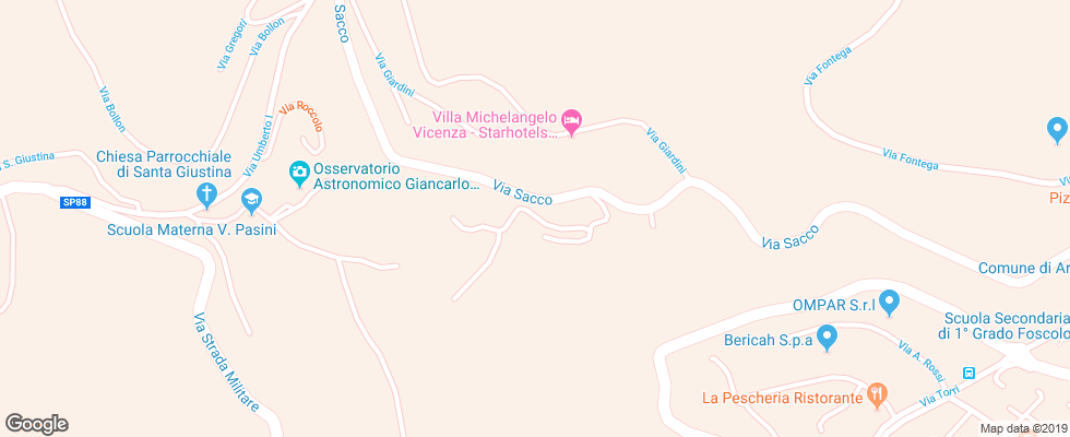 Отель Villa Michelangelo на карте Италии