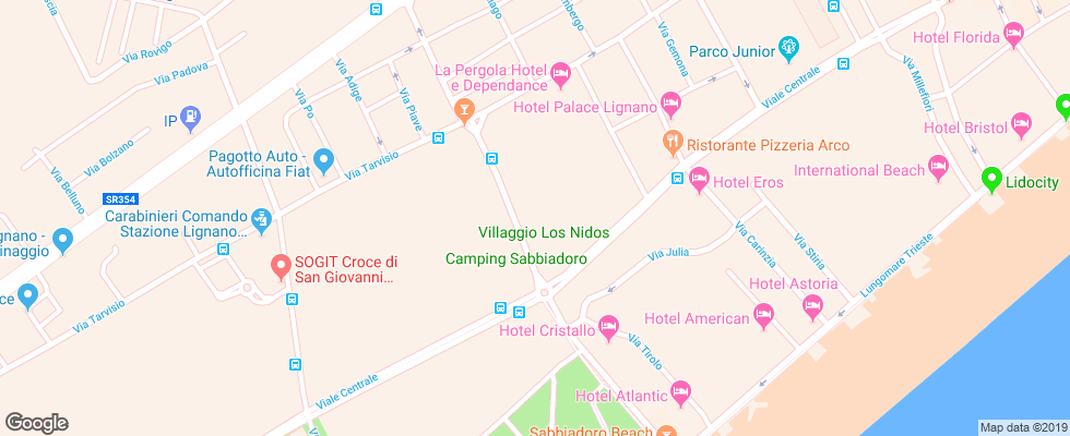 Отель Villaggio Los Nidos на карте Италии